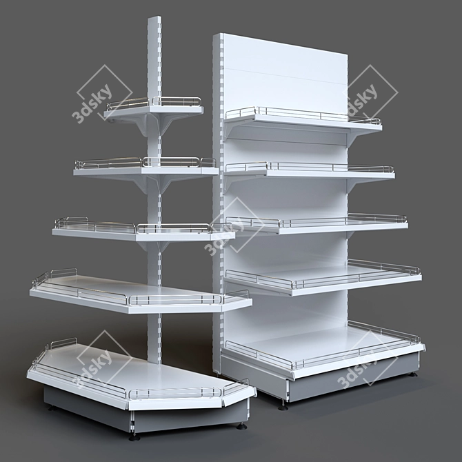 Standard Shelving Units, 1000x2000x700mm 3D model image 2