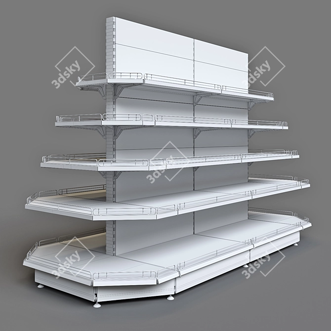 Standard Shelving Units, 1000x2000x700mm 3D model image 4