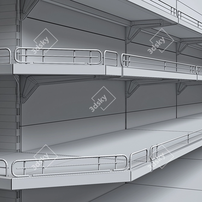 Standard Shelving Units, 1000x2000x700mm 3D model image 5