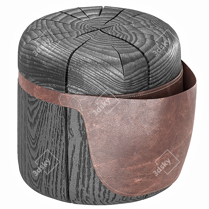 Barbora 2013 Wood Stool 3D model image 14