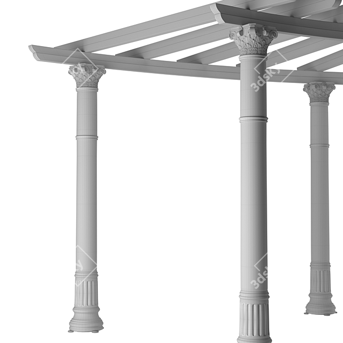 Altro Semi-Circular Pergola 3D model image 3