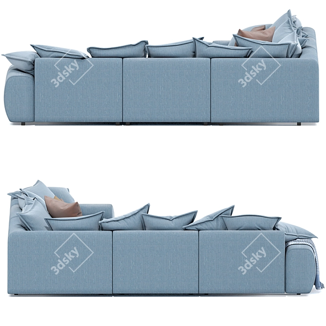 Wodge Modular Large Corner Sofa 3D model image 3