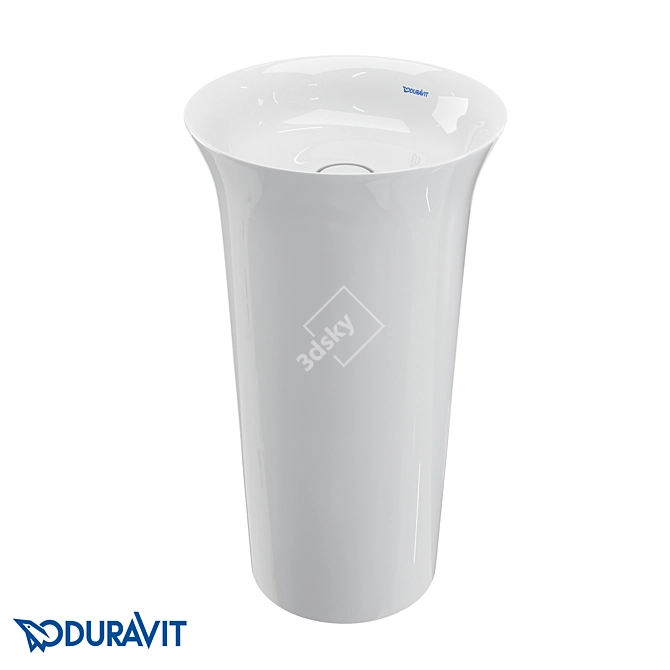 Duravit White Tulip Freestanding Washbasin 3D model image 1