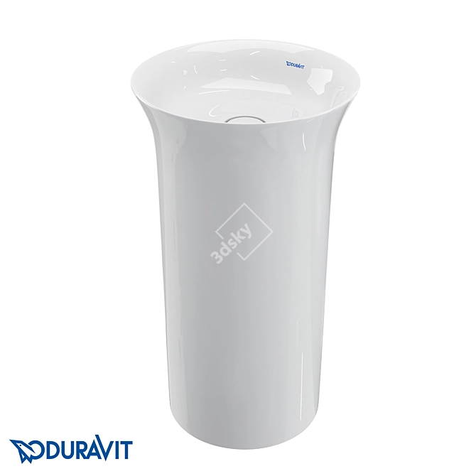 Duravit White Tulip Freestanding Washbasin 3D model image 4