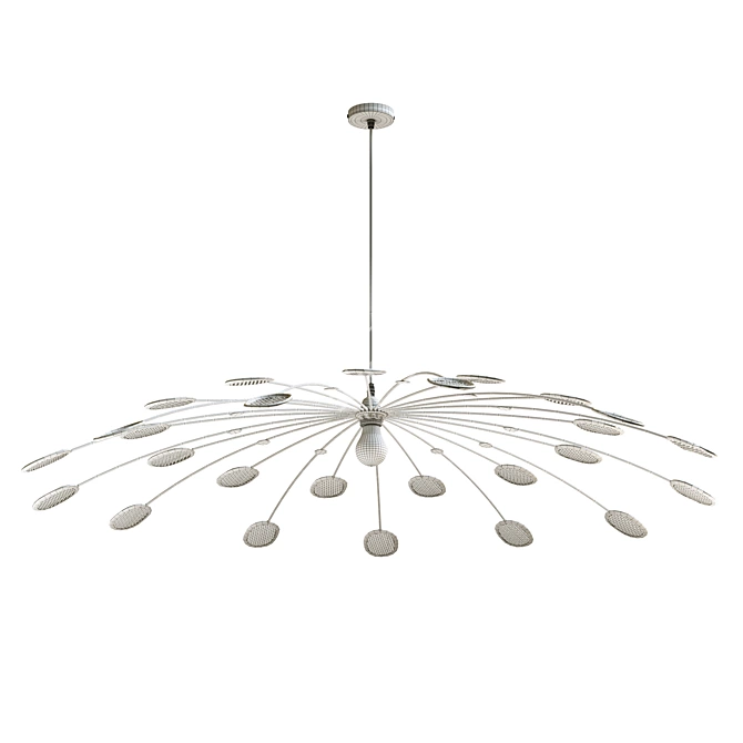 Retro Metal Weave Pendant Light 3D model image 2