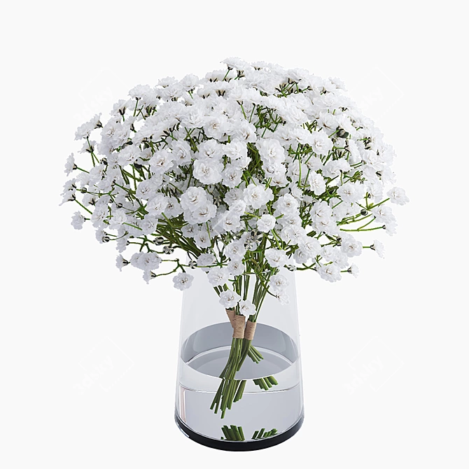 Vibrant Gypsophila 3D Model Plugin 3D model image 2