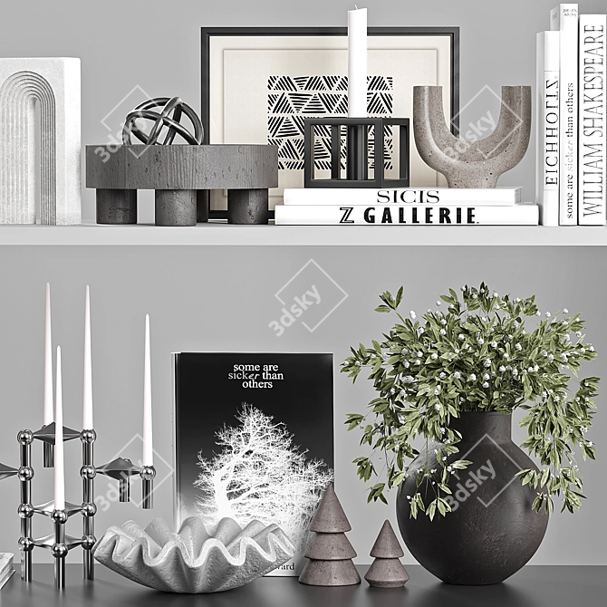 Elegant Decor Set 2018 3D model image 3