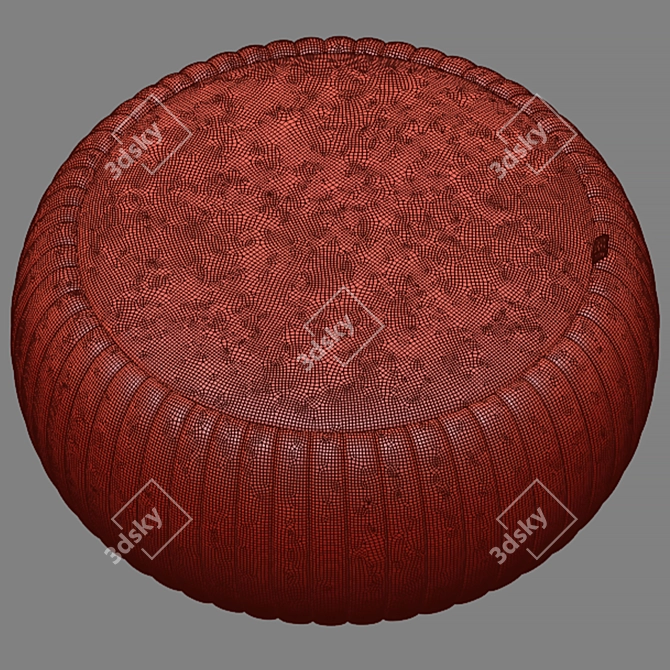 Contemporary Diotti Pouf with Texture 3D model image 3