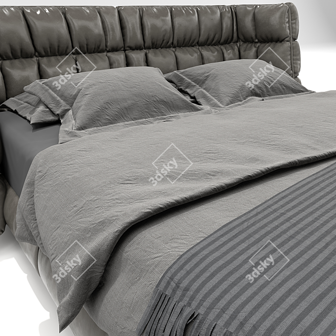 Corona VRay OBJ Bed Design 3D model image 3