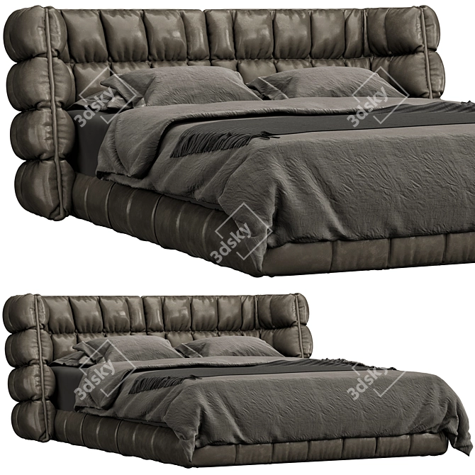 Corona VRay OBJ Bed Design 3D model image 5