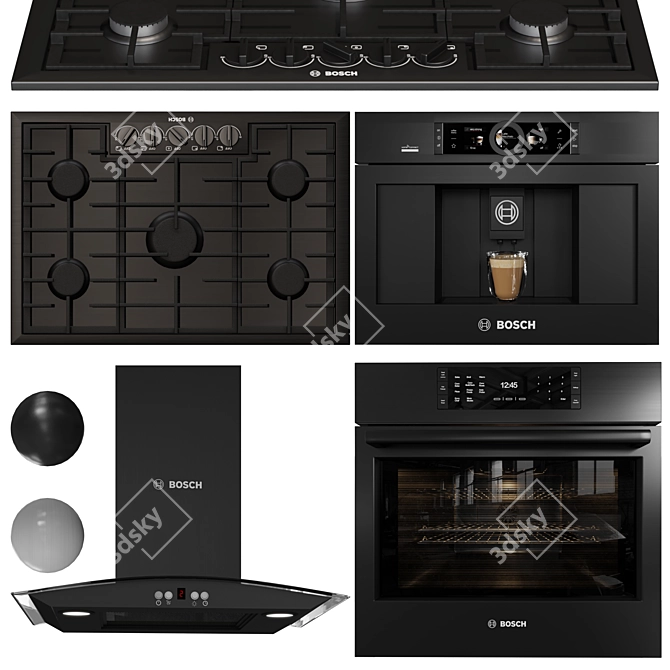 Bosch Kitchen Appliance Collection 3D model image 1