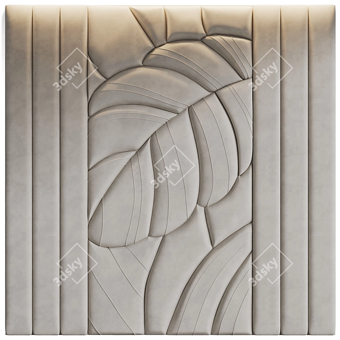 Soft Leaf Wall Panels 3D model image 1