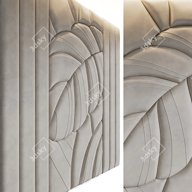 Soft Leaf Wall Panels 3D model image 2