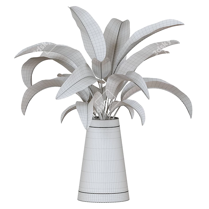 Modern Plant Design Model in Millimeters 3D model image 2