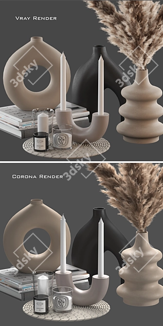 Pampas Zara Home Decor Set 3D model image 6