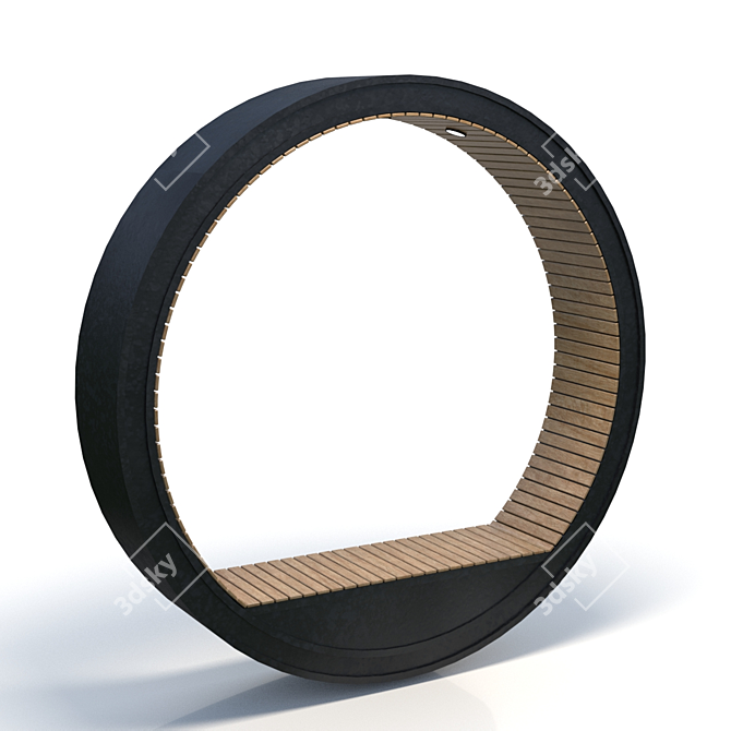 Circular Bench in Millimeters 3D model image 2