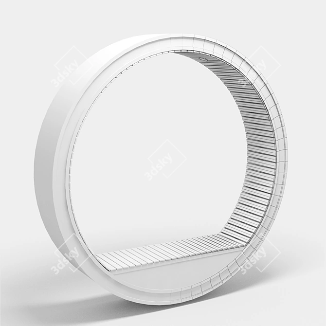 Circular Bench in Millimeters 3D model image 3