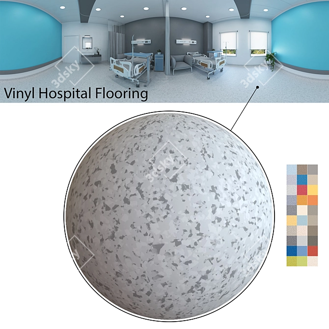 Hospital Vinyl Flooring Pack 1 3D model image 3