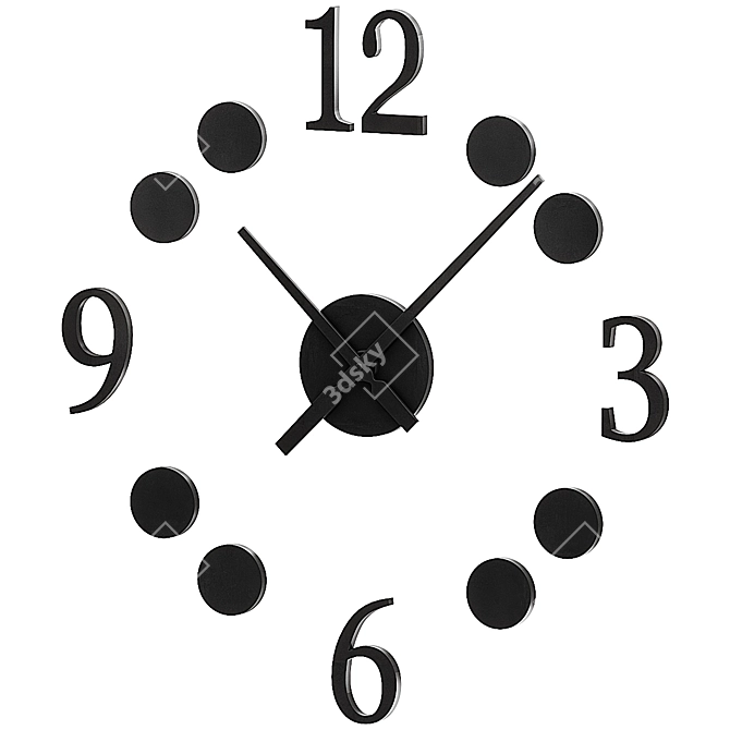 Modern Wall Clock HX9000160 11cm 3D model image 1