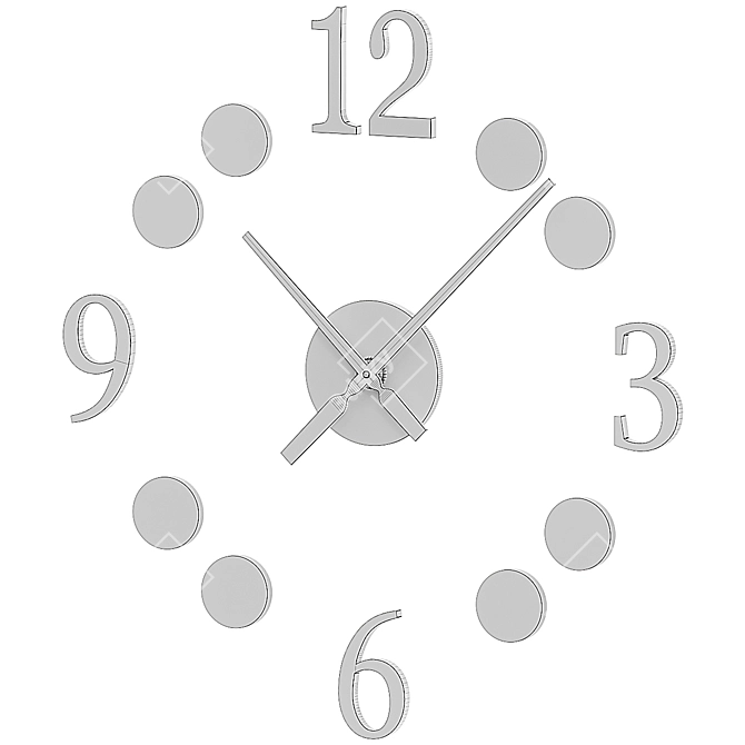 Modern Wall Clock HX9000160 11cm 3D model image 2