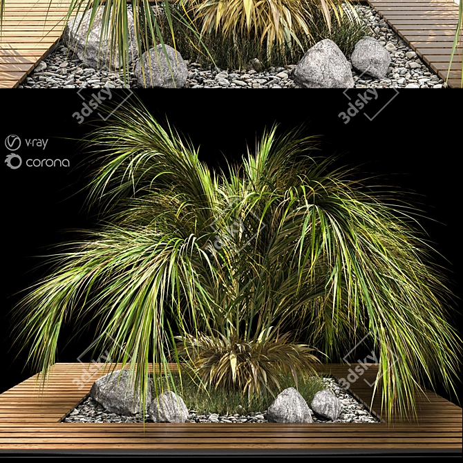 2017 Palm Shrub Model Kit 3D model image 1