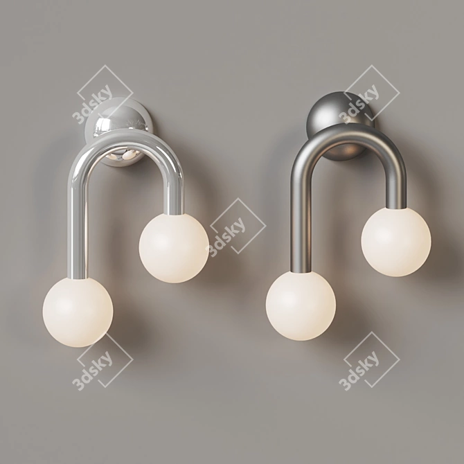 Modern Metal Wall Sconce 3D model image 3