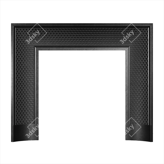 Cast Iron Fireplace Insert Kit 3D model image 5