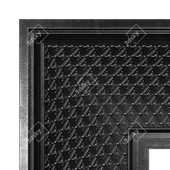 Cast Iron Fireplace Insert Kit 3D model image 6