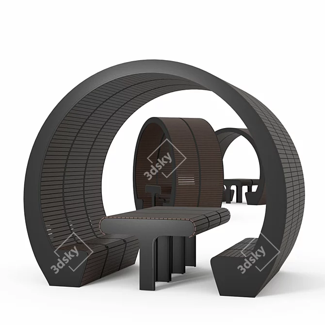 Modular Ring Gazebo Kit 3D model image 2