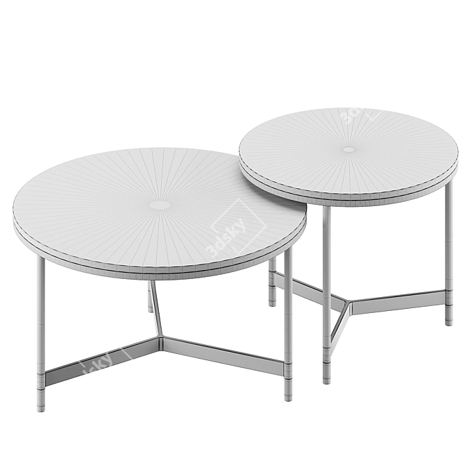 Ceramic Magazine Tables Set 3D model image 2