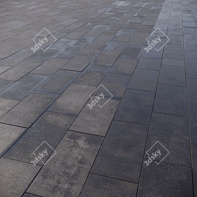 Seamless 3D Pavement Tiles 3D model image 1