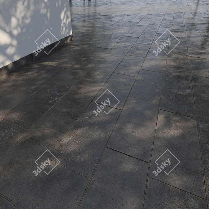 Seamless 3D Pavement Tiles 3D model image 3