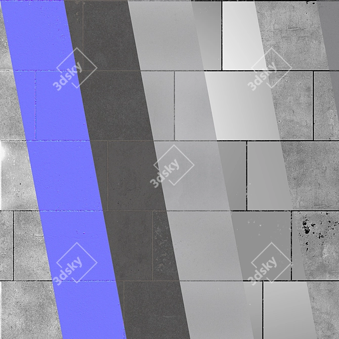 Seamless 3D Pavement Tiles 3D model image 6