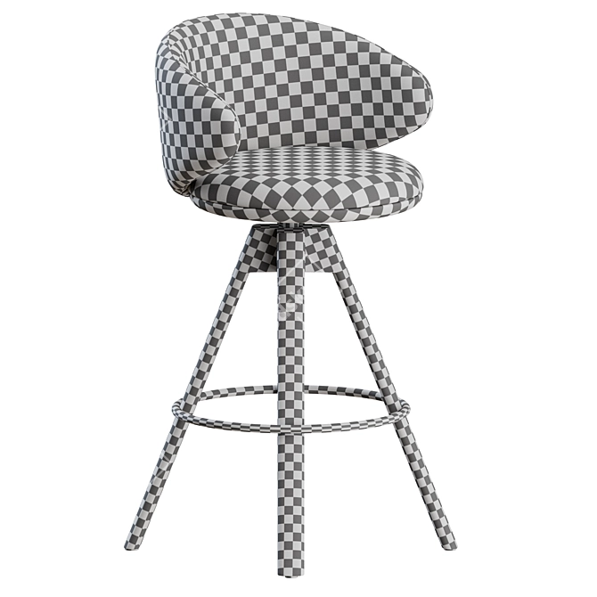 Sleek Belle ST-4WL Stools Set 3D model image 3