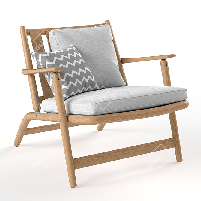 Roda Levante Modern Armchair 3D model image 1