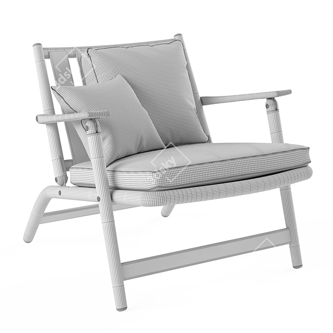 Roda Levante Modern Armchair 3D model image 10