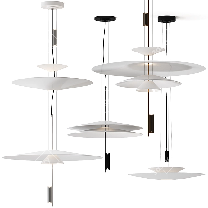 Vibia Flamingo Pendant Light Fixture 3D model image 1