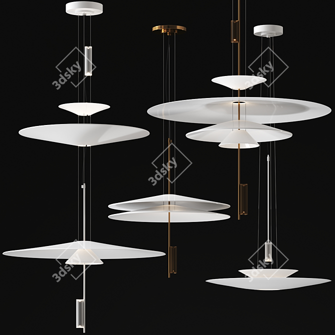 Vibia Flamingo Pendant Light Fixture 3D model image 3