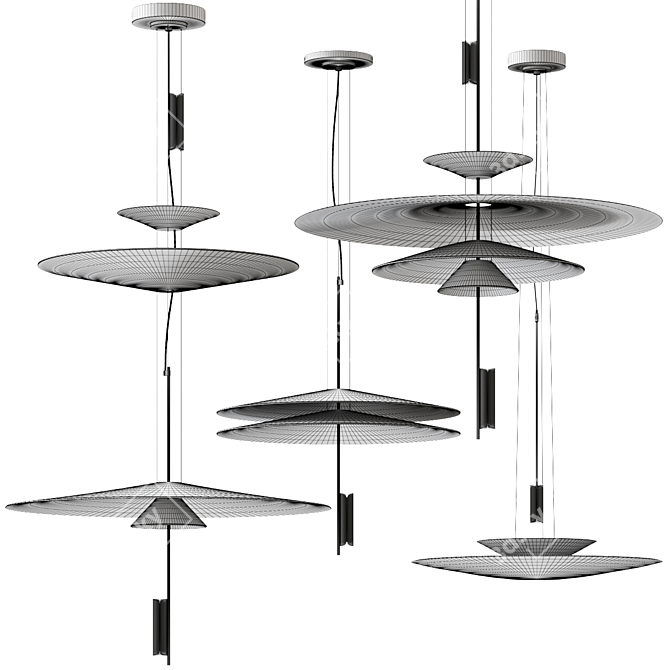 Vibia Flamingo Pendant Light Fixture 3D model image 4