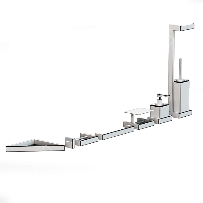 Luxury Bathroom Accessories Gessi 3D model image 2