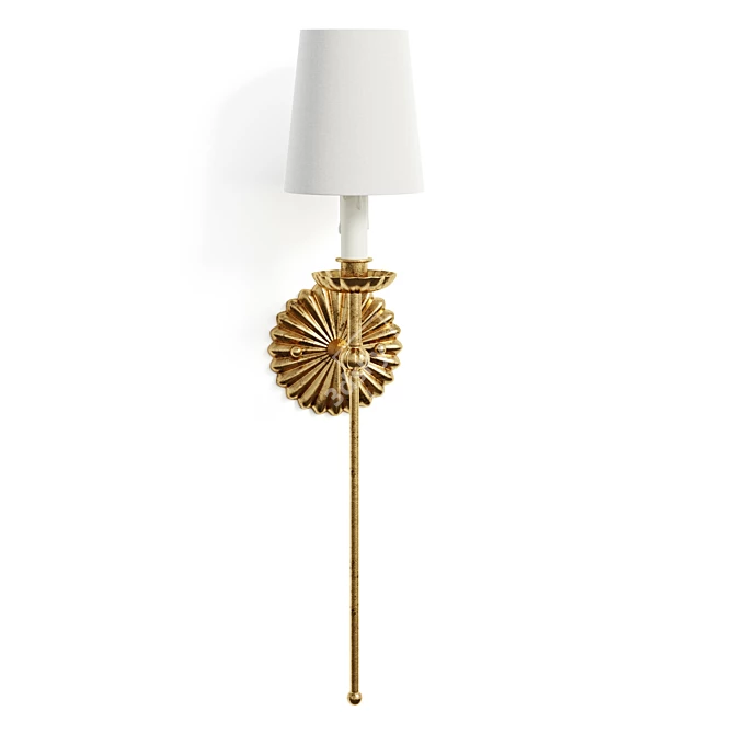 Opulent Antique Gold Clove Sconce 3D model image 1