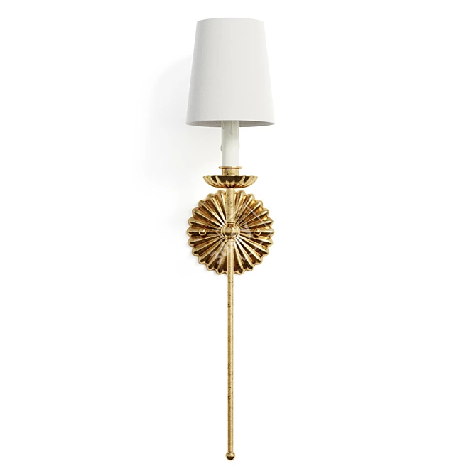 Opulent Antique Gold Clove Sconce 3D model image 2