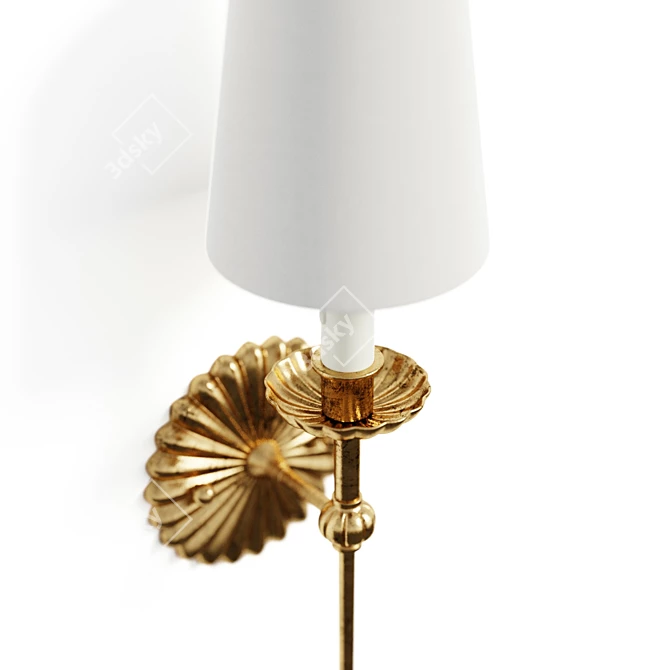 Opulent Antique Gold Clove Sconce 3D model image 3