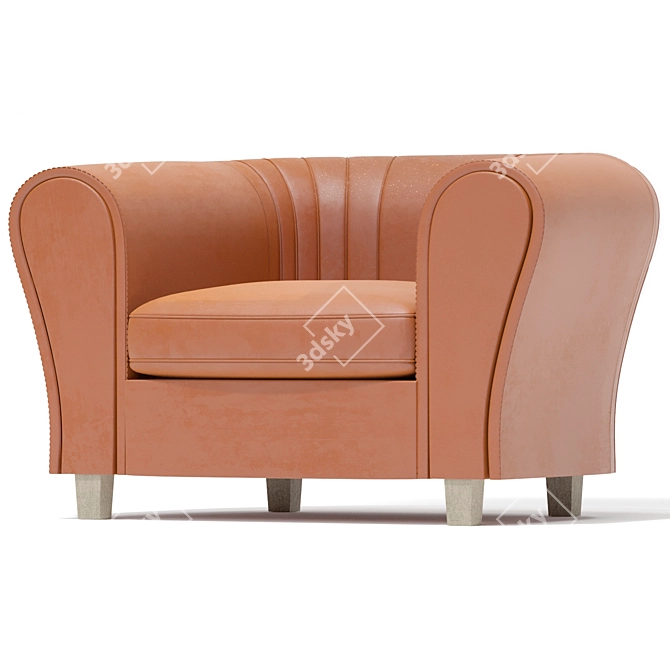 Modern Antoni Lounge Chair 3D model image 1