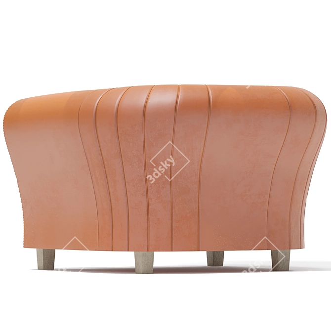 Modern Antoni Lounge Chair 3D model image 2