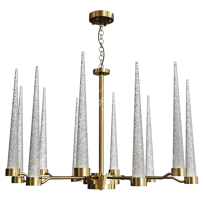 Sleek Icicle Chelsom Ceiling Light 3D model image 1