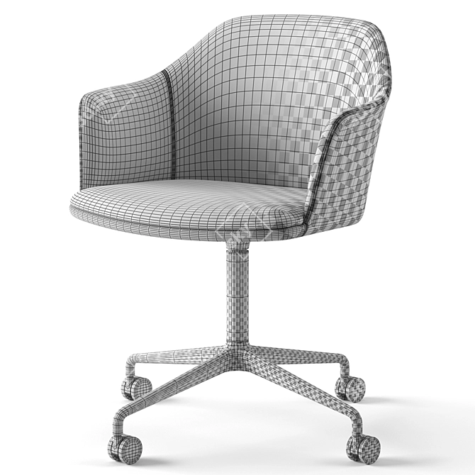 Modern Scandinavian Style Rely Chair 3D model image 7