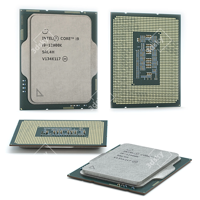 12th Gen Intel Core Processors Set 3D model image 1