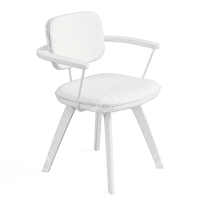 Scandi-inspired Soren Office Chair 3D model image 6