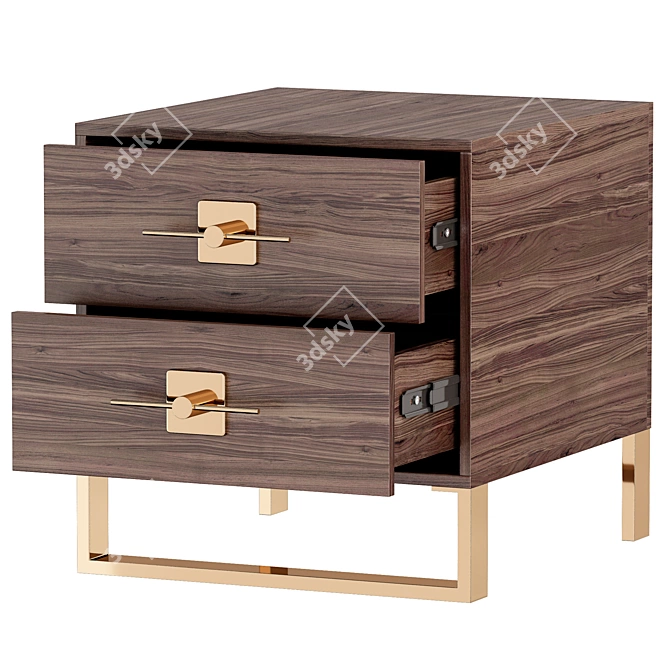 Contemporary Ophir Bedside Table 3D model image 2